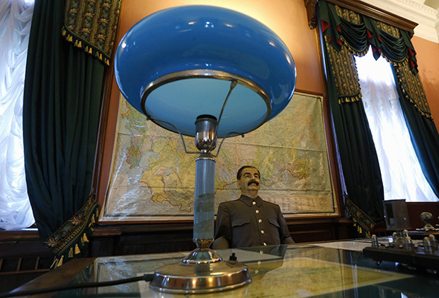 The wax figure of Soviet dictator Joseph Stalin is seen in a cinema hall at Stalinís Villa in Sochi