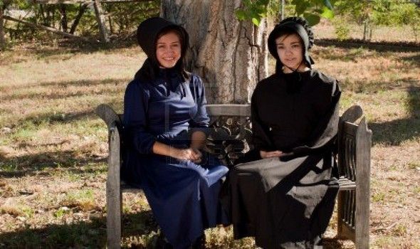 15512 10354725 two amish girls on the bench