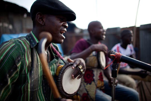 Lagos, Nigeria- Drumming plays a significant role in each match.