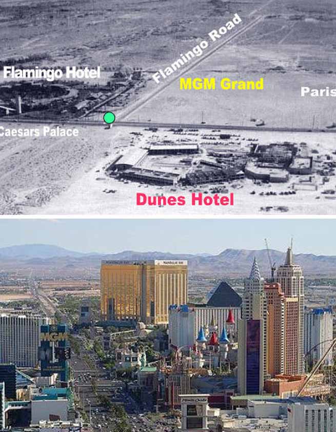Las Vegas in 1952-2009 and nowadays (2)